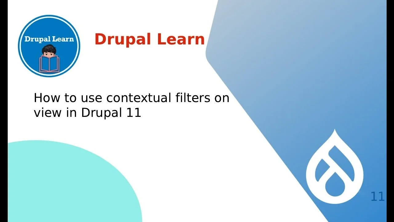 How to use contextual filters on a view in Drupal 11 (Drupal Learn)