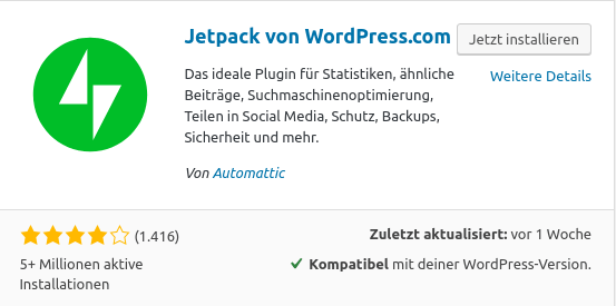 WordPress Plugin Informationen
