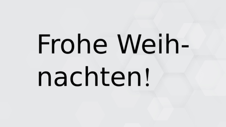 Frohe Weihnachten 2020